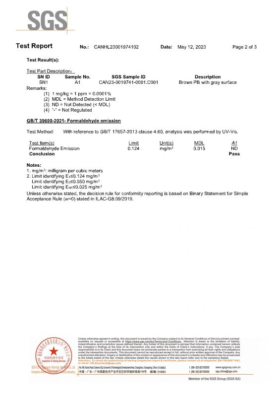 2023SGS韓瑞家居檢測(cè)報(bào)告英文版
